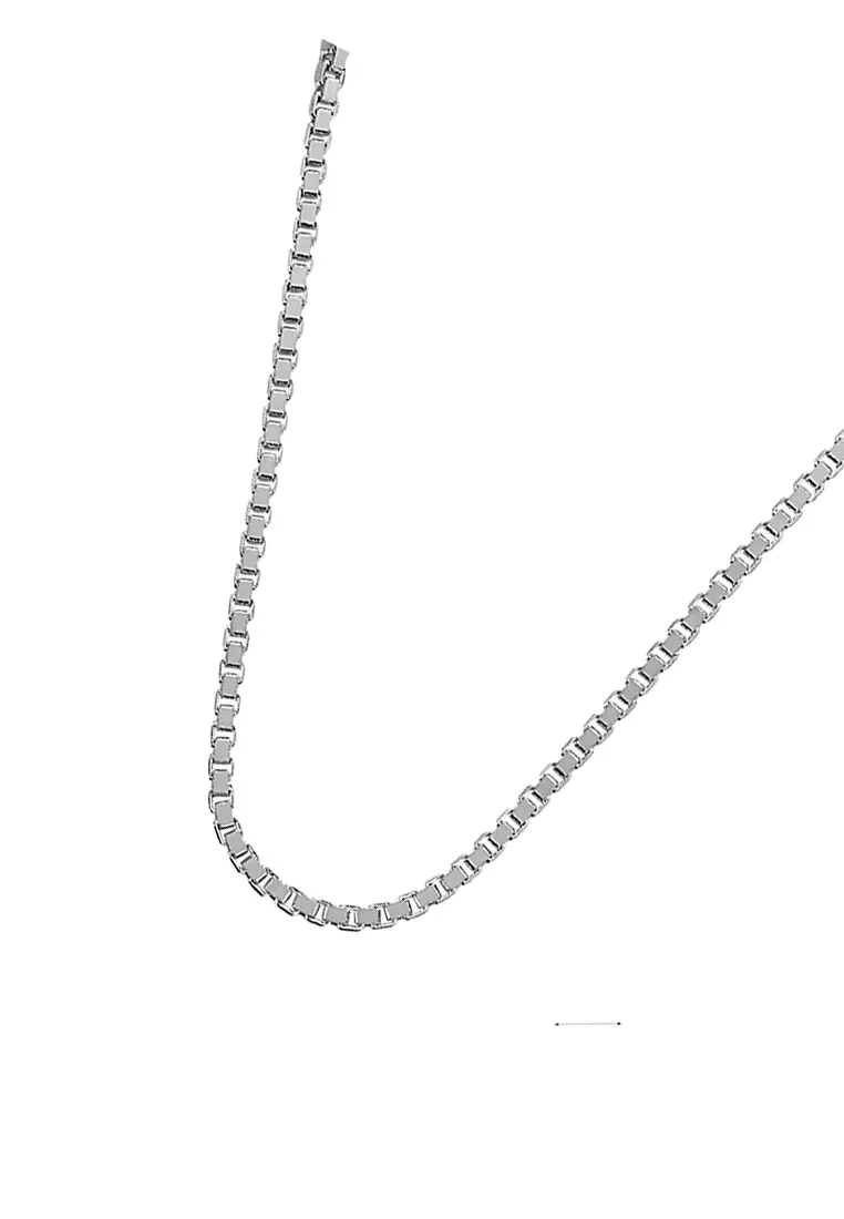 LITZ 18K 白金項鍊 VEG0406-08CBJ 40CM-1.20g+/-