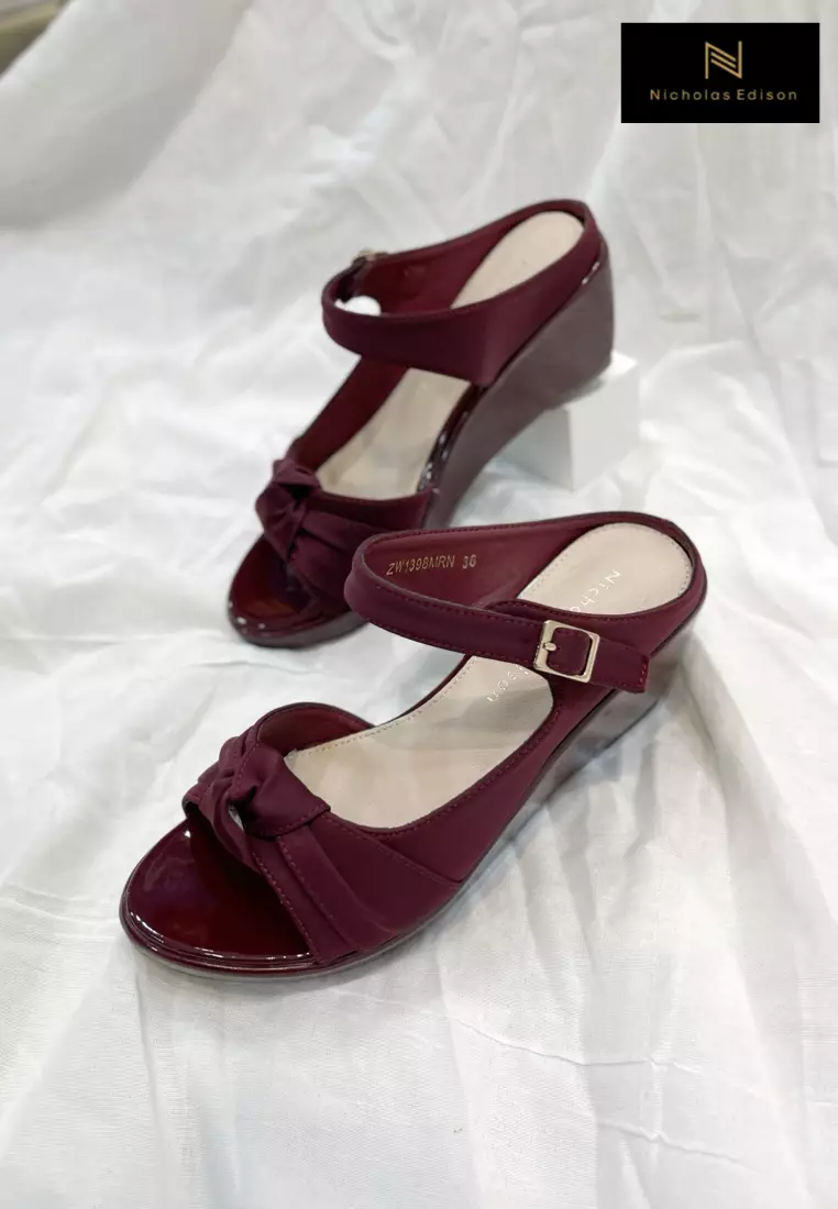 Wedge Elina Maroon