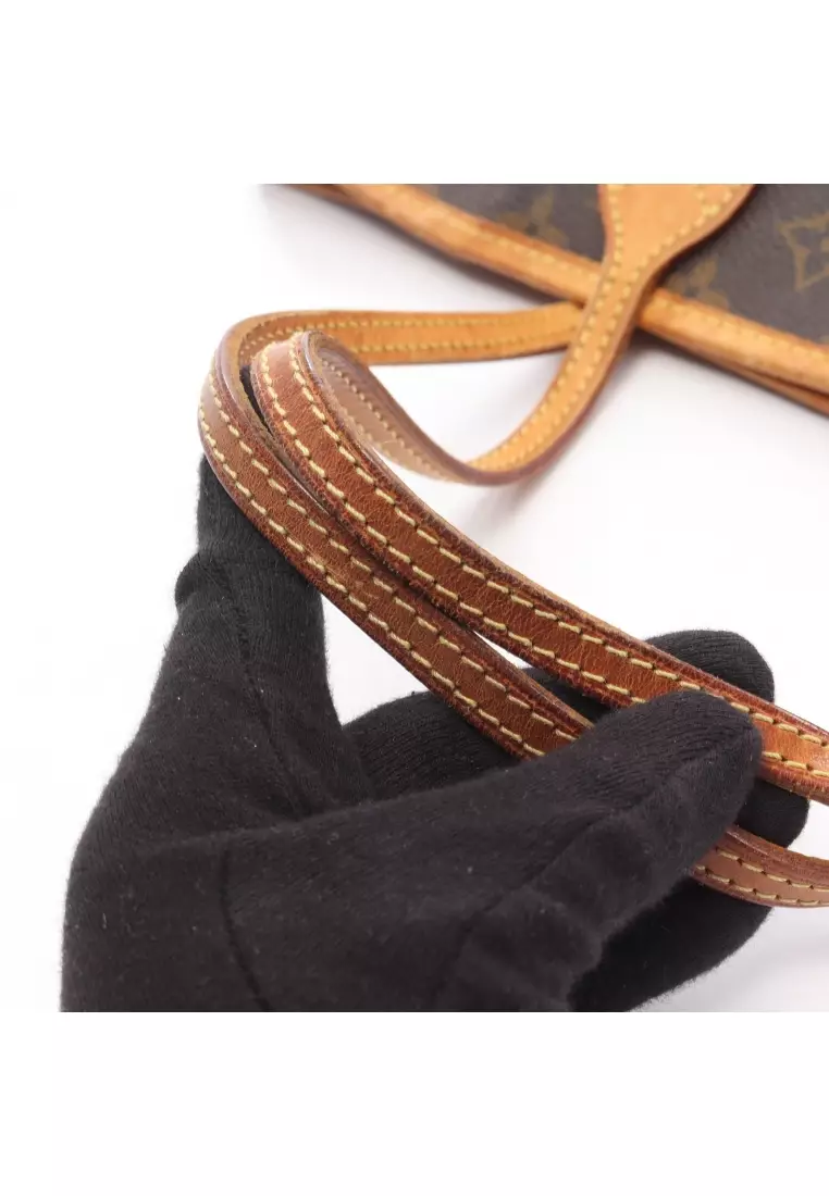 Pre-Loved Louis Vuitton Neverfull PM monogram Handbag tote bag PVC leather Brown