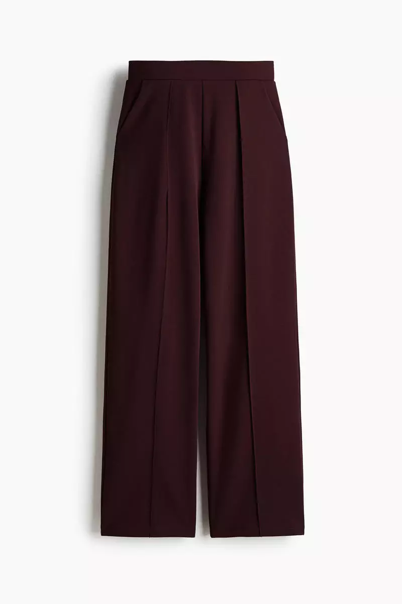 High-waisted tailored trousers