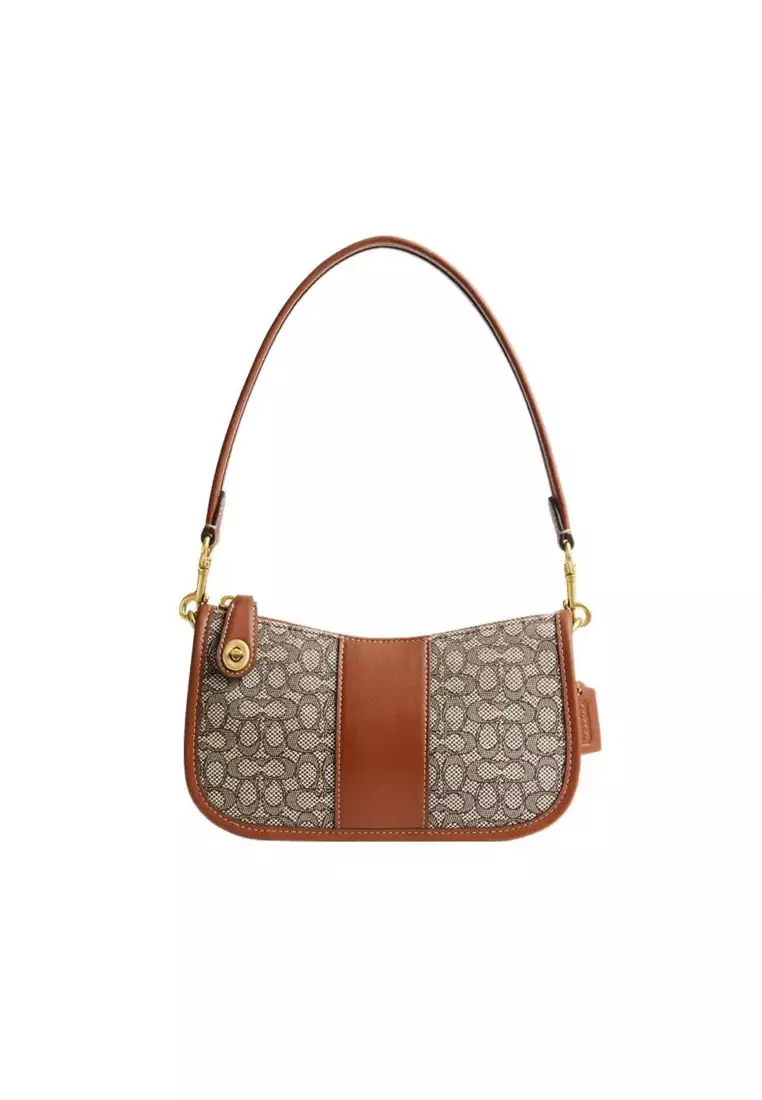 Coach Coach Fabric and leather small shoulder tote for women