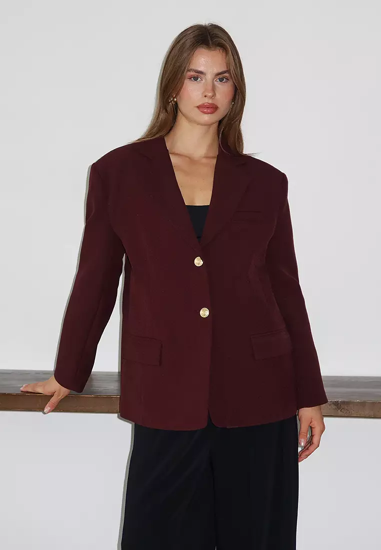 Regular Pattern Woven Blazer Jacket