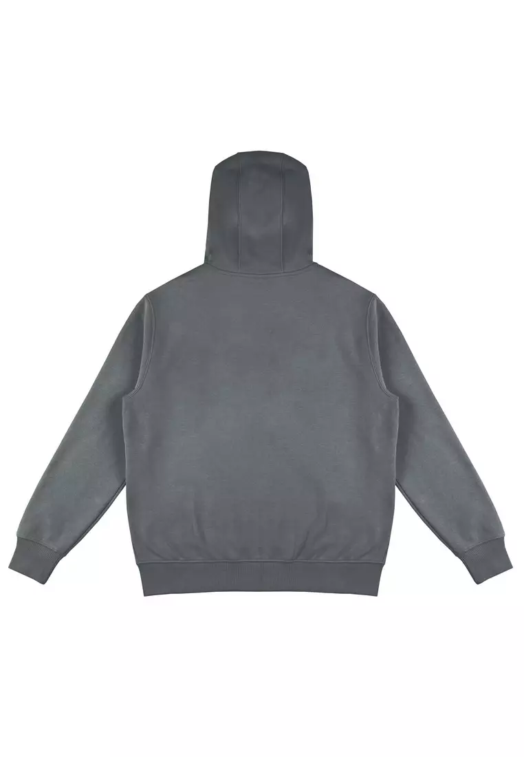 3Second Men's Jacket Zipper Hoodie Sweatshirt Regular Fit Fleece Logo Script Zen C101224