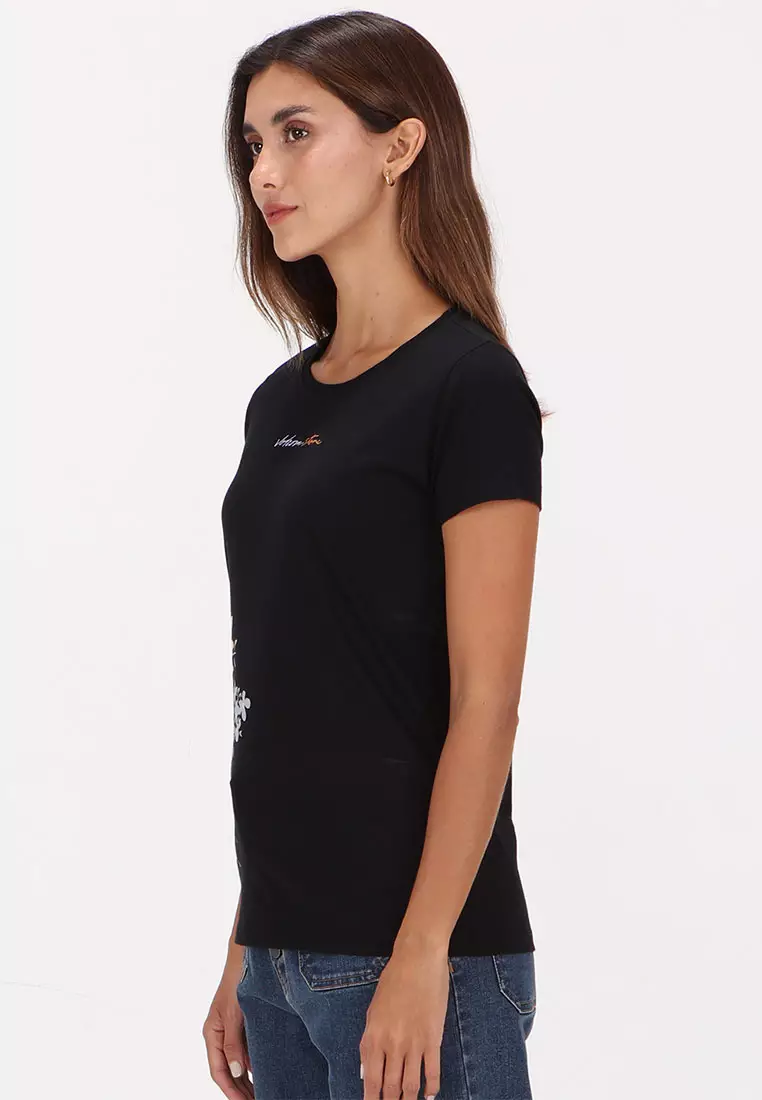 GST FLOWER SHOWER SHORT SLEEVE TEE BLK