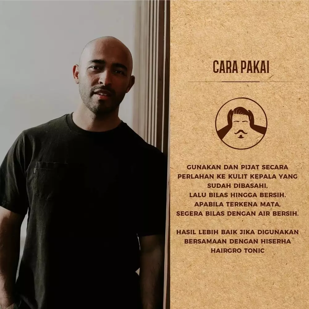 HIS ERHA Hairgro Shampoo 270 ml - Sampo Perawatan Rambut Rontok & Membantu Rambut Lebih Tebal Khusus Pria