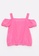 LC WAIKIKI pink Boat Collar Short Sleeve Basic Cotton Baby Girl Shirt 33915KAD93FB25GS_2