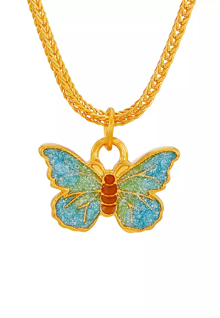 HABIB 999/24K Yellow Gold Pendant (Butterfly) 9GP01190525