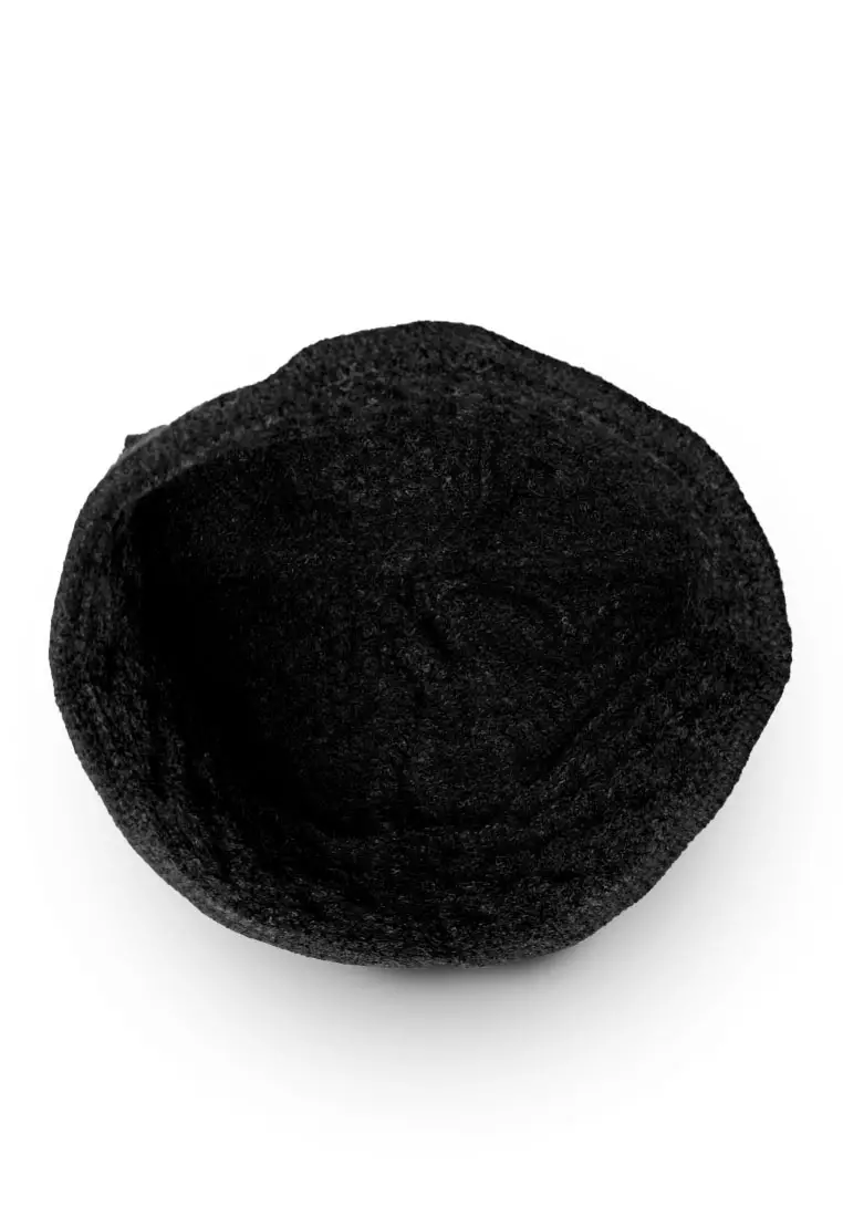 Knit Bucket Hat In Black