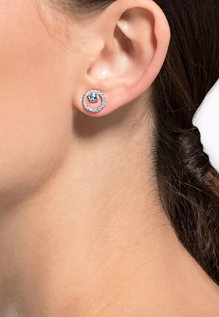 Buy Swarovski Creativity stud earrings, White, Rose goldtone plated