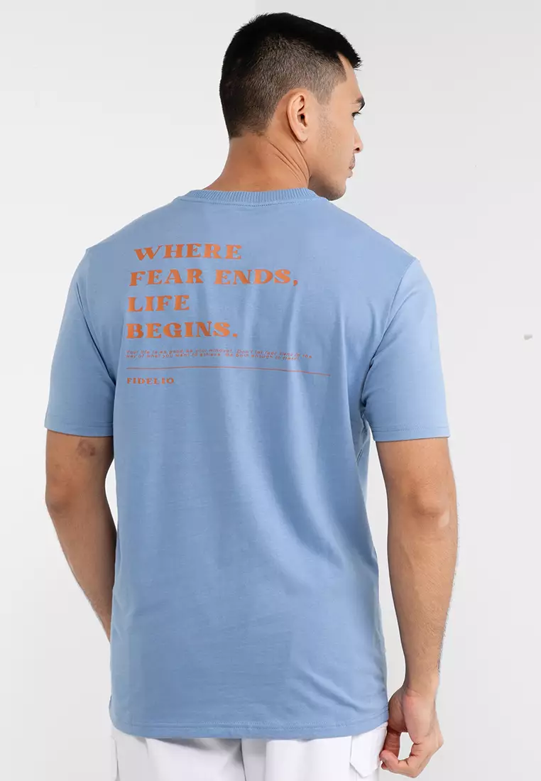 Where Fear Ends, Life Begins 印花T恤