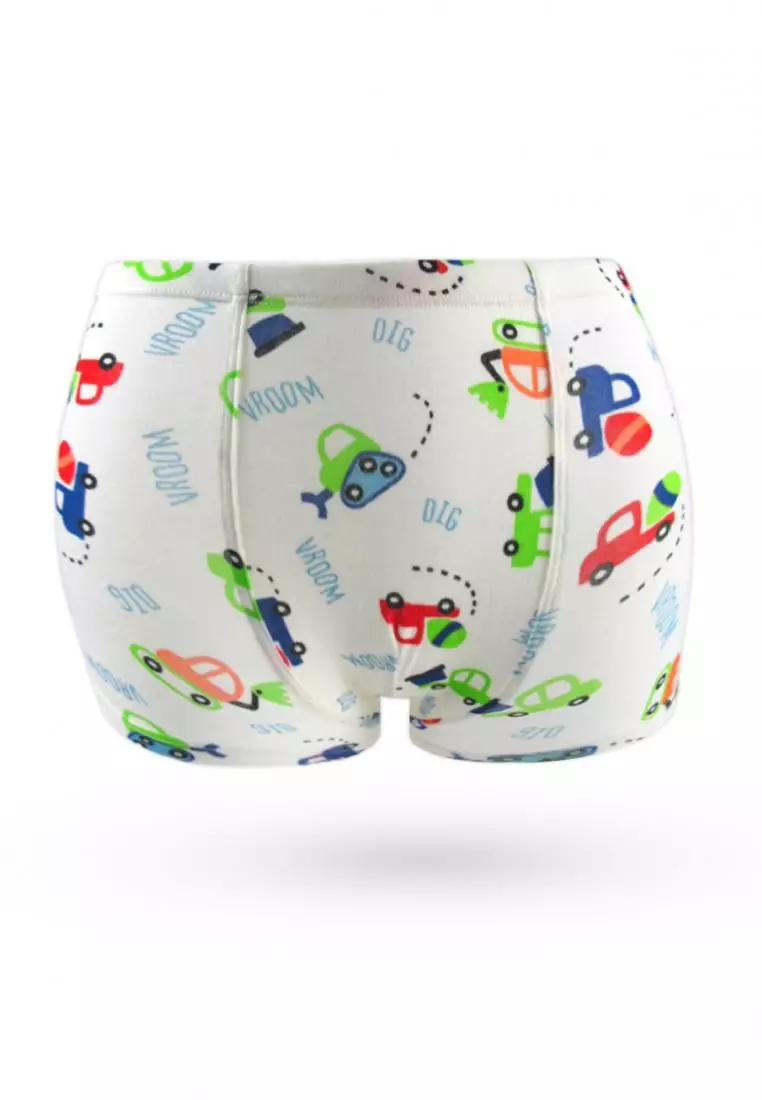 Celana Dalam Boxer Anak Laki Premium 3 Pcs Print Mobil Flykids Underwear FK 3161