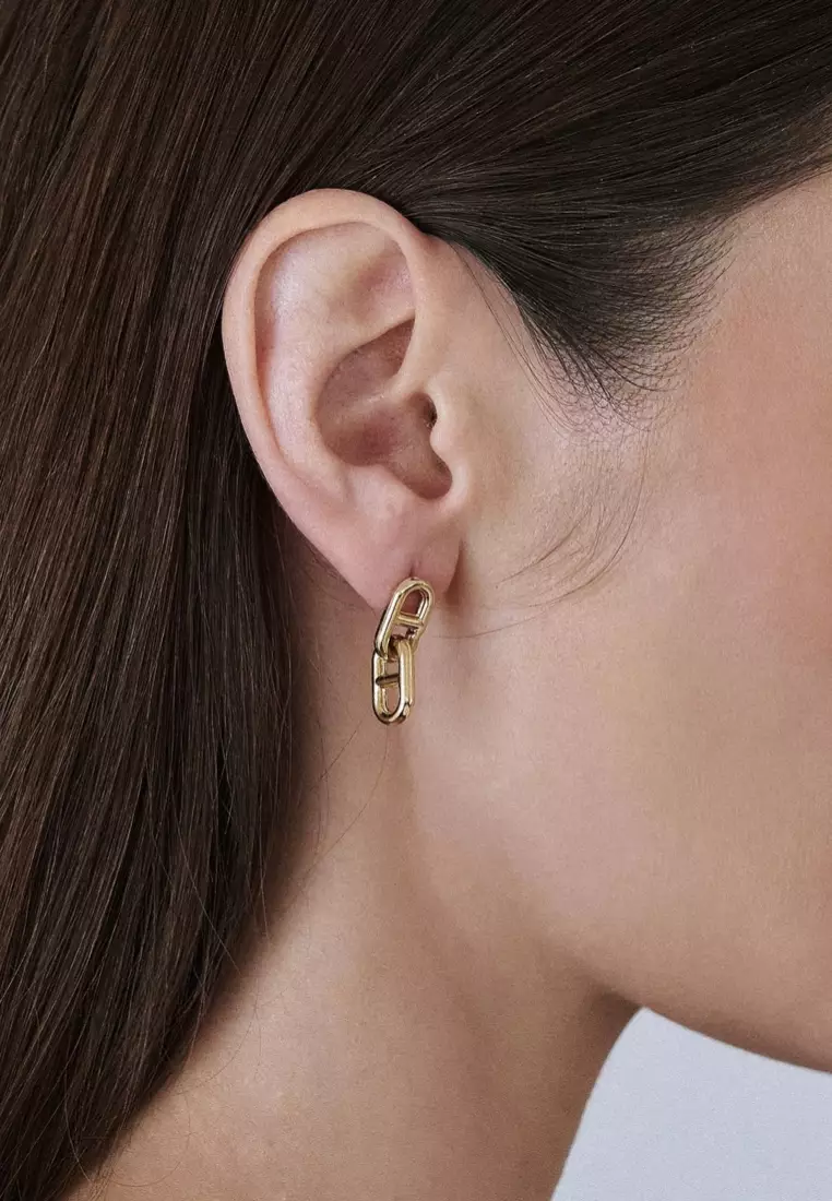Affilato Double 18K Gold Dangling Earrings