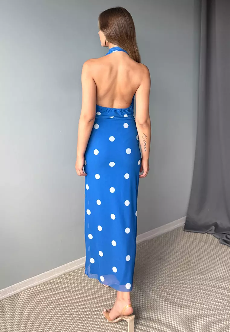 Polka Dot Tulle Midi Dress