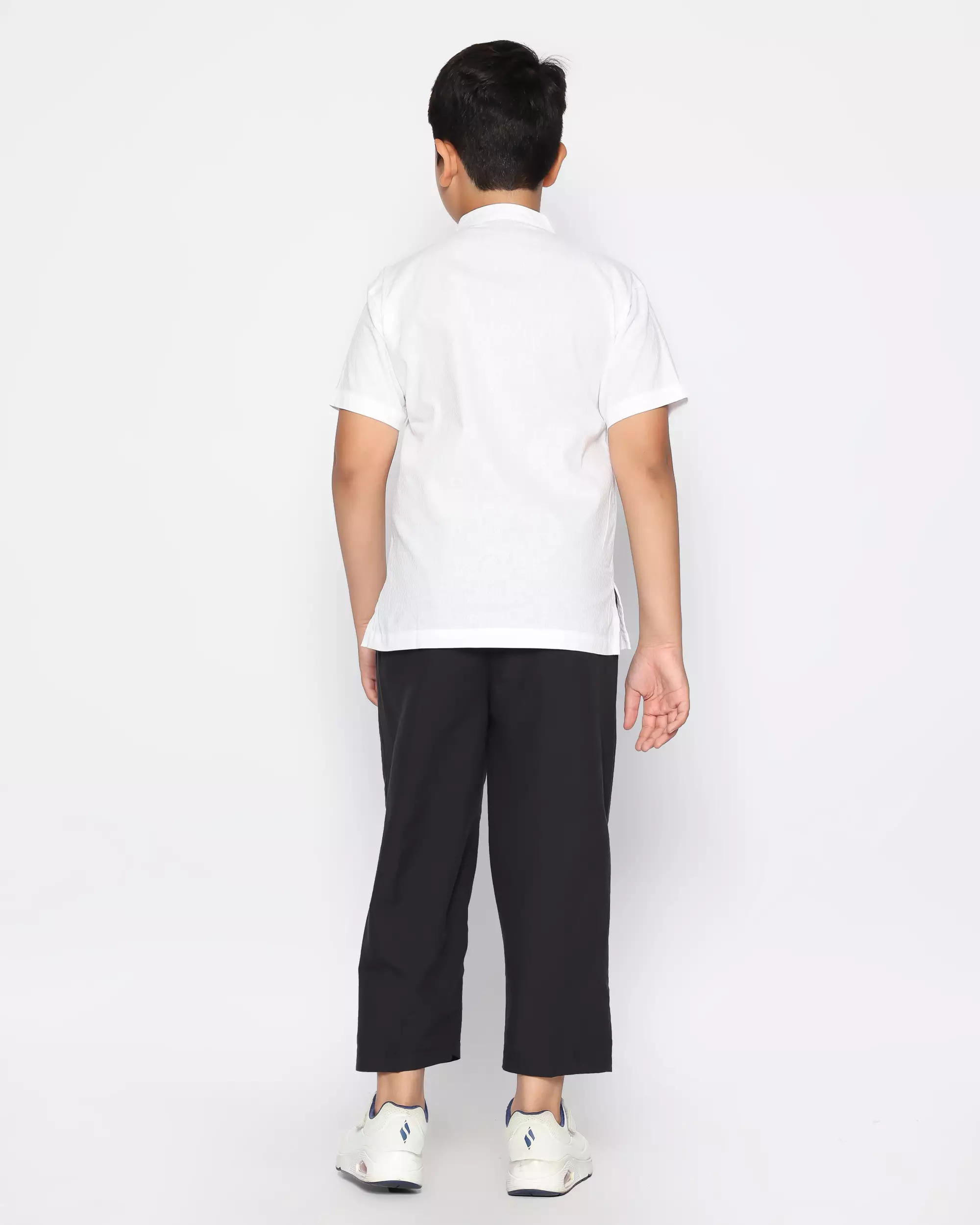 Baju Koko Set Anak Laki Bordir Stone White - GENUINE