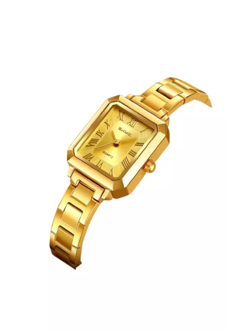 Jam Tangan Wanita Analog 2582 Tali Stainless ORIGINAL - Gold