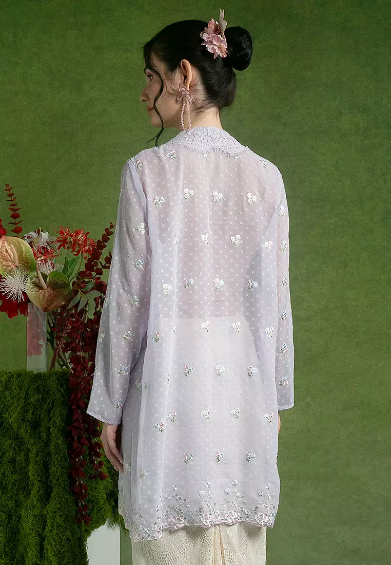 Ita Polka Dot Long Kebaya Top