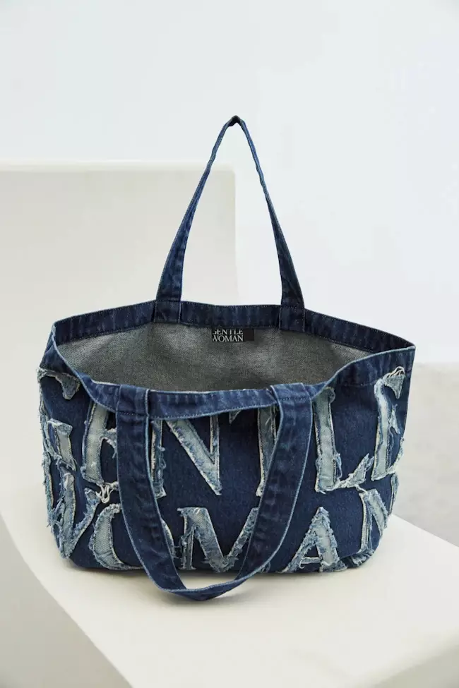 Gentlewoman Denim Tote Bag Navy