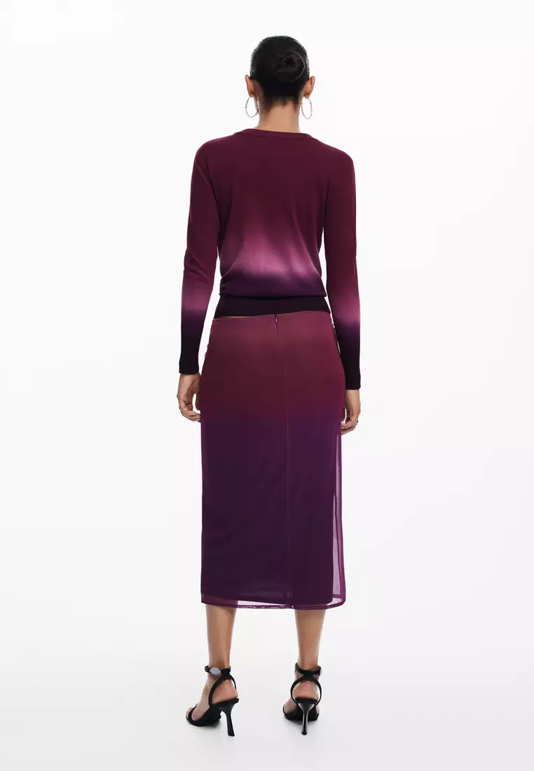 Gradient flowy skirt