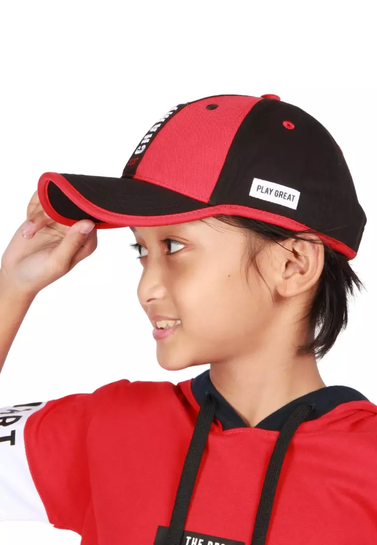Twist Kids [Official Store] - Sean C, Sport Series, Topi Baseball Anak Laki-Laki (usia 4-14 tahun) Warna Merah (Red)