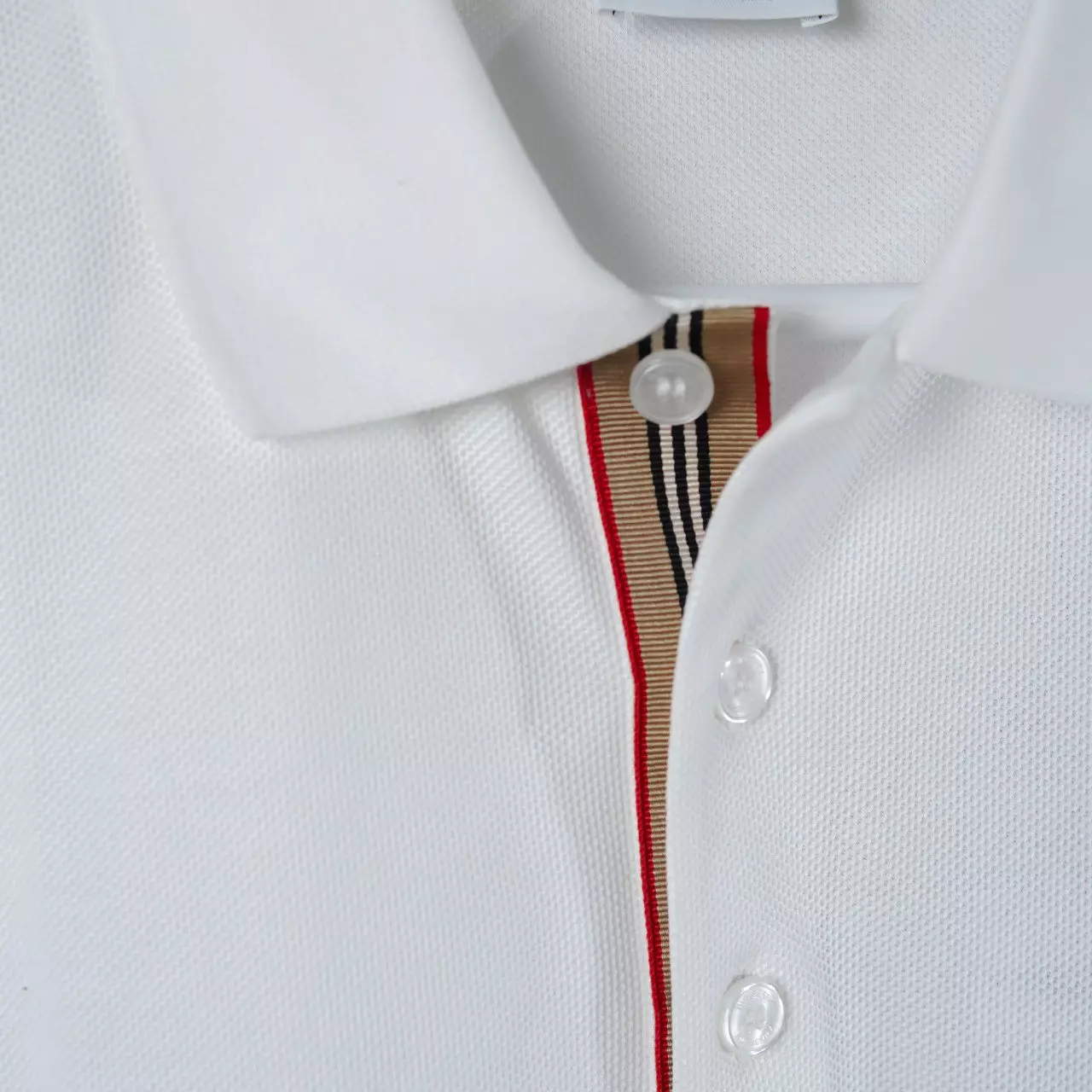 Polo BURBERRY HARTFORD BEIGE WHITE POLO 100% ORIGINAL