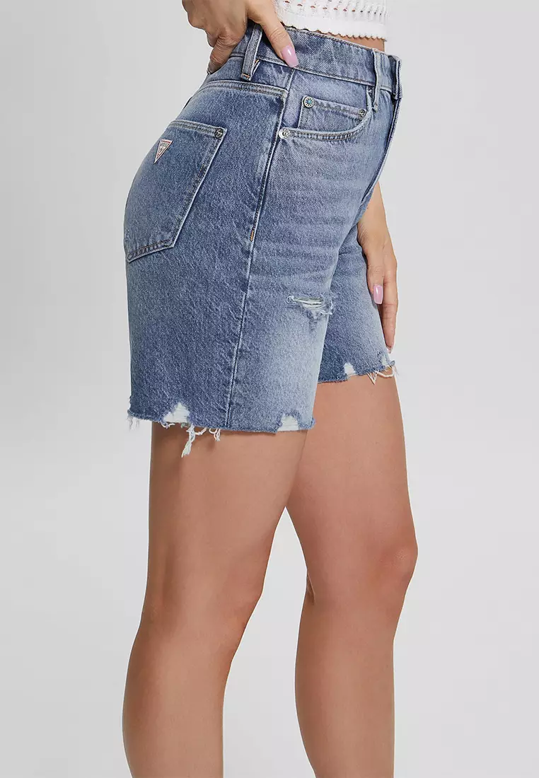 Buy Guess 80 s Pedal Denim Shorts 2024 Online ZALORA Philippines