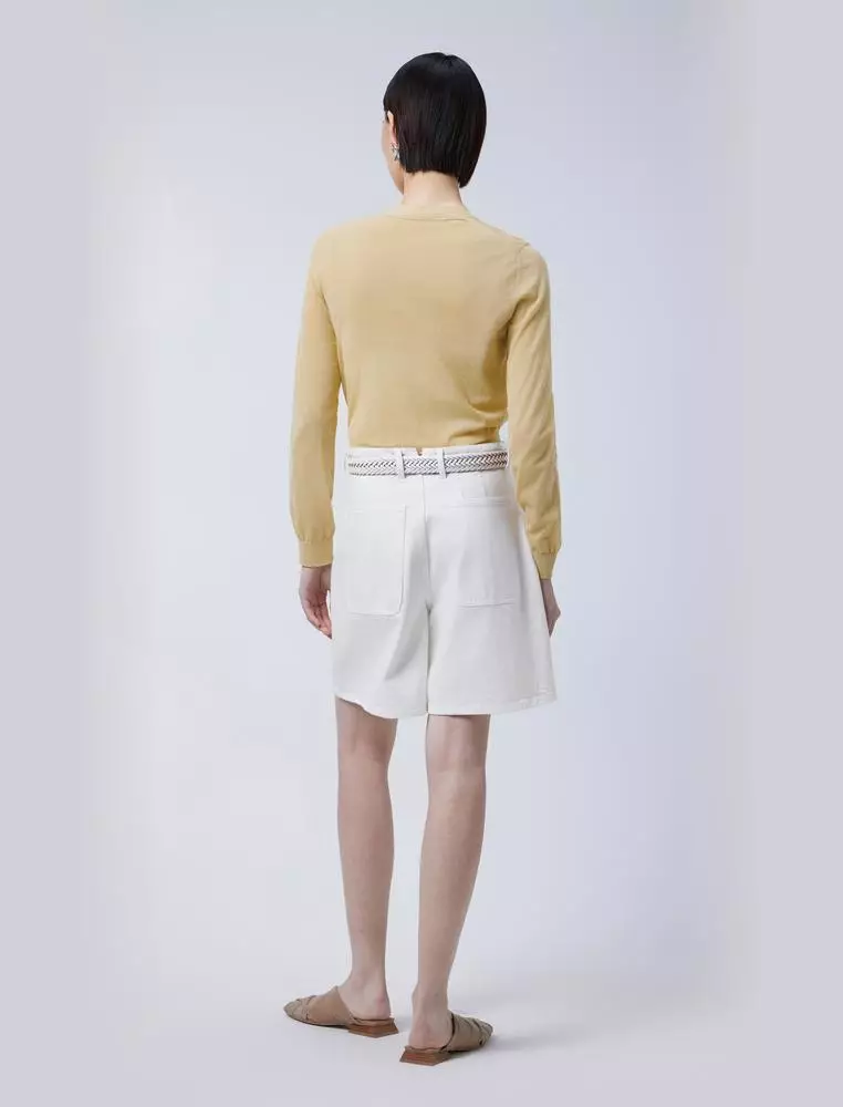 短款开襟针织衫