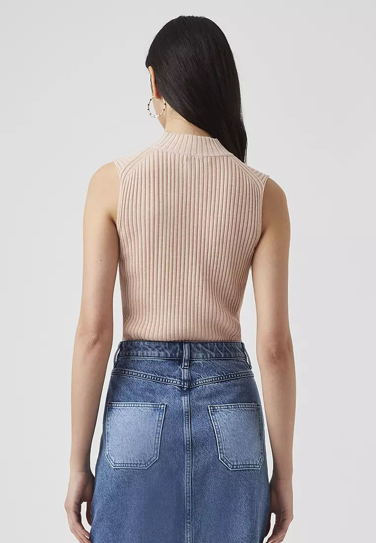 French Connection JUDIE RECYCLED POLY RIB VEST 2024 Buy French