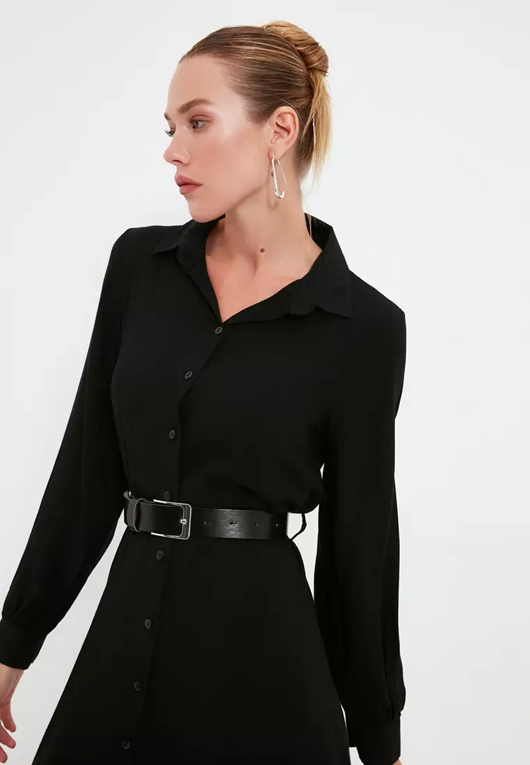 Buy Trendyol Belted Midi Shirt Dress 2024 Online | ZALORA