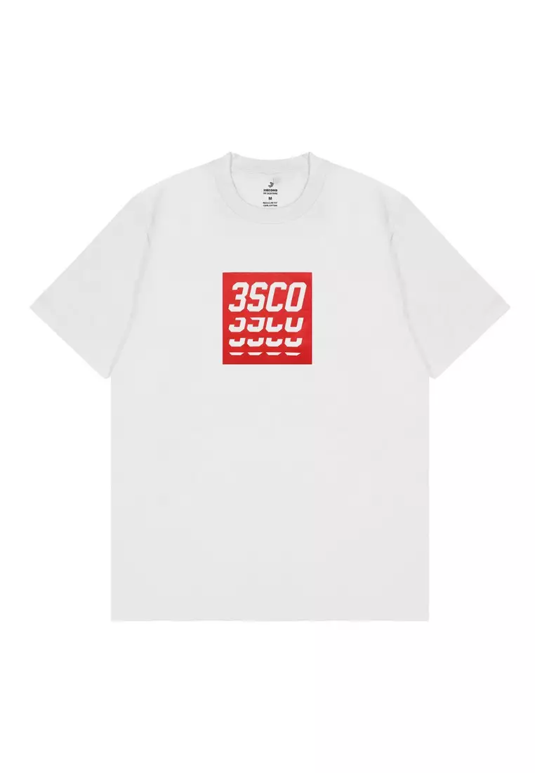 3Second Men's T-Shirt Short Sleeve Regular Fit Cotton Logo Script Phiar OL-C040425