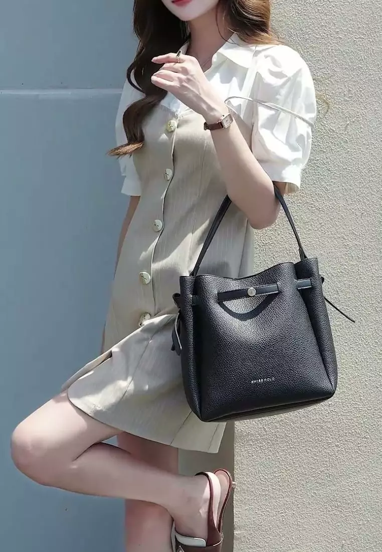 Women's Top Handle Bag / Sling Bag / Crossbody Bag / Shoulder Bag (Tas Tangan Wanita / Tas Selempang Wanita / Tas Bahu Wanita) - Hitam