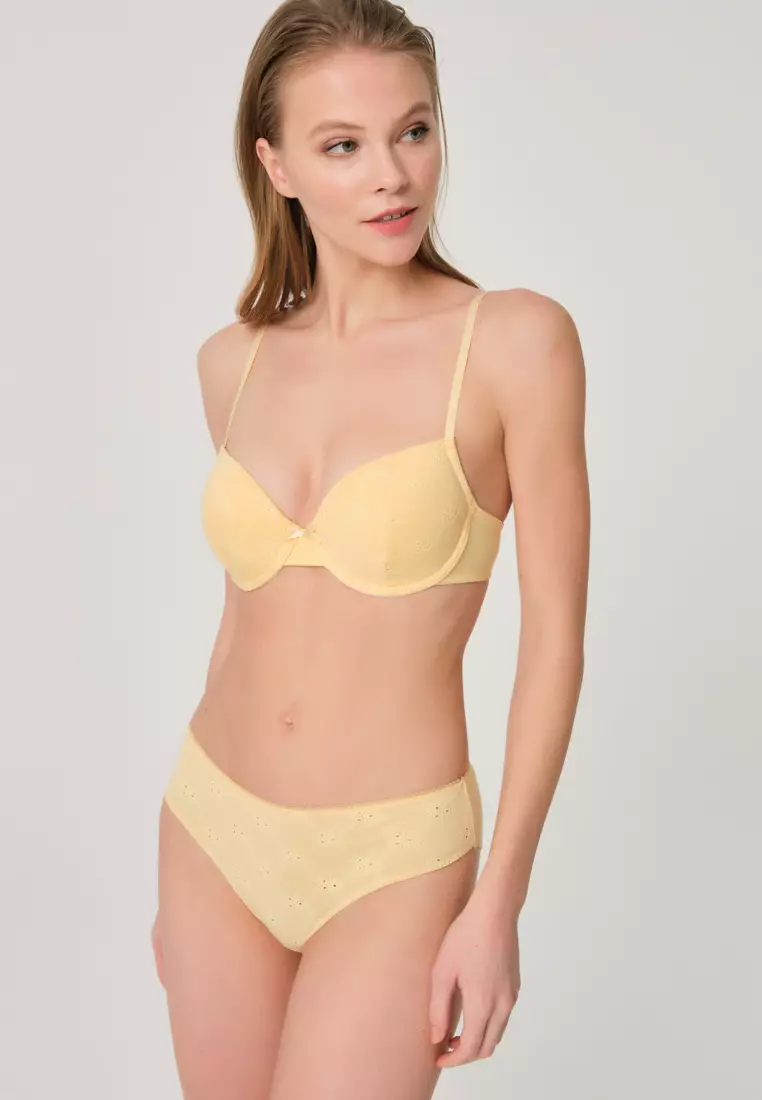 Buy DAGİ Yellow Basic Briefs, Floral, Embroidered, Regular Fit, Underwear  for Women Online