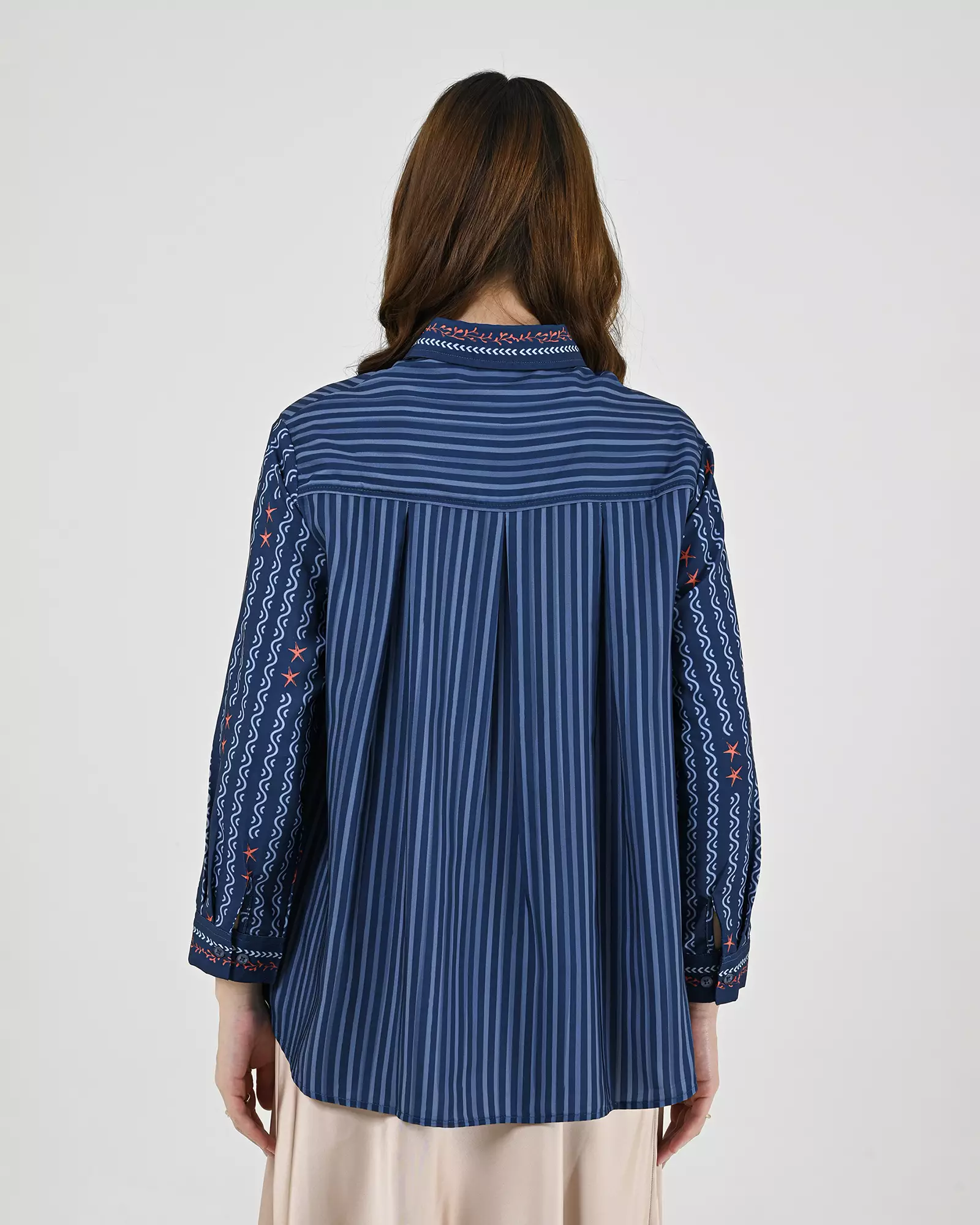 Geulis.id RALINE SHIRT - Navy