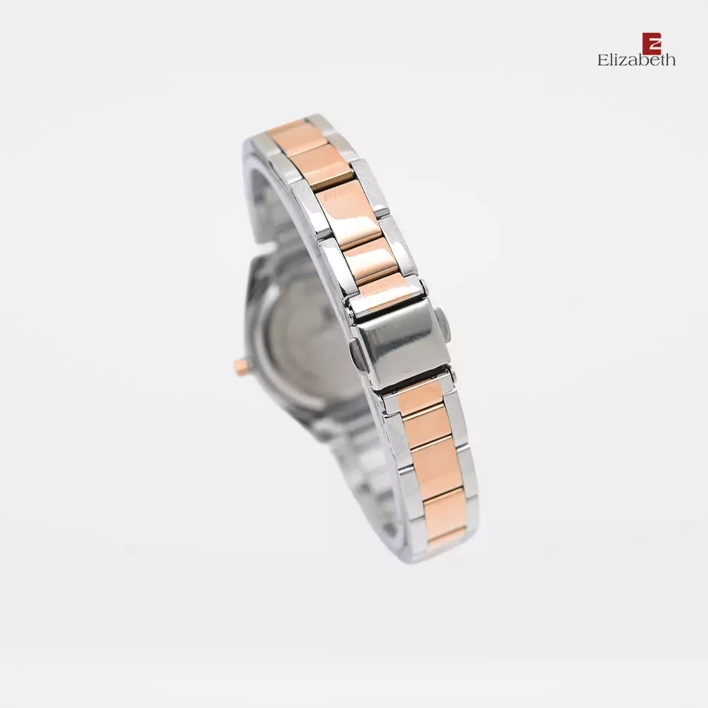 Jam Tangan Wanita - Elizabeth | Chain Strap 2201-0932 | Silver-Rose