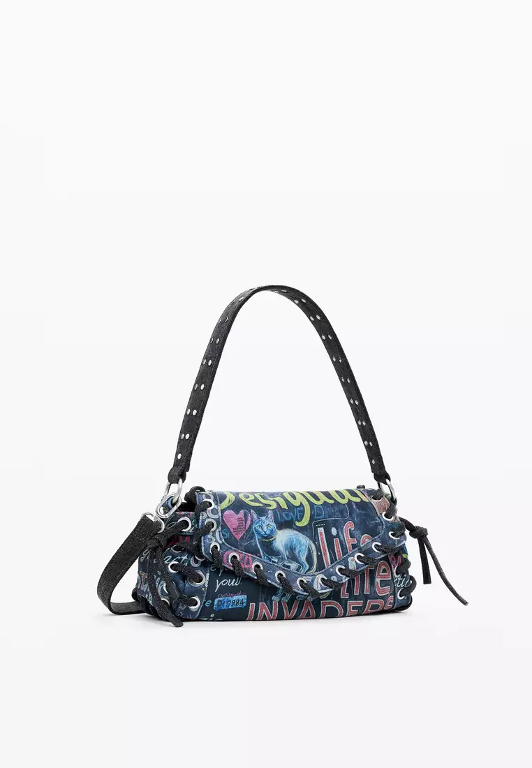 Graffiti denim bag S