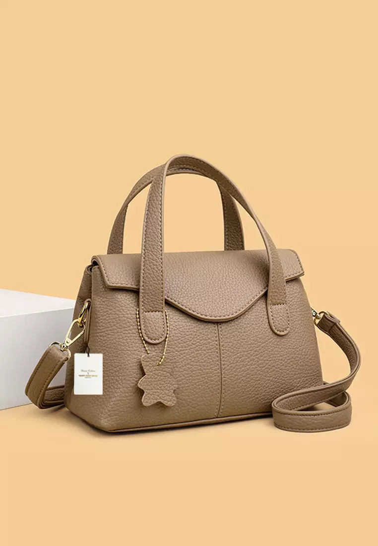 Faux Leather Three Way Flap Handbag JW HD-2834