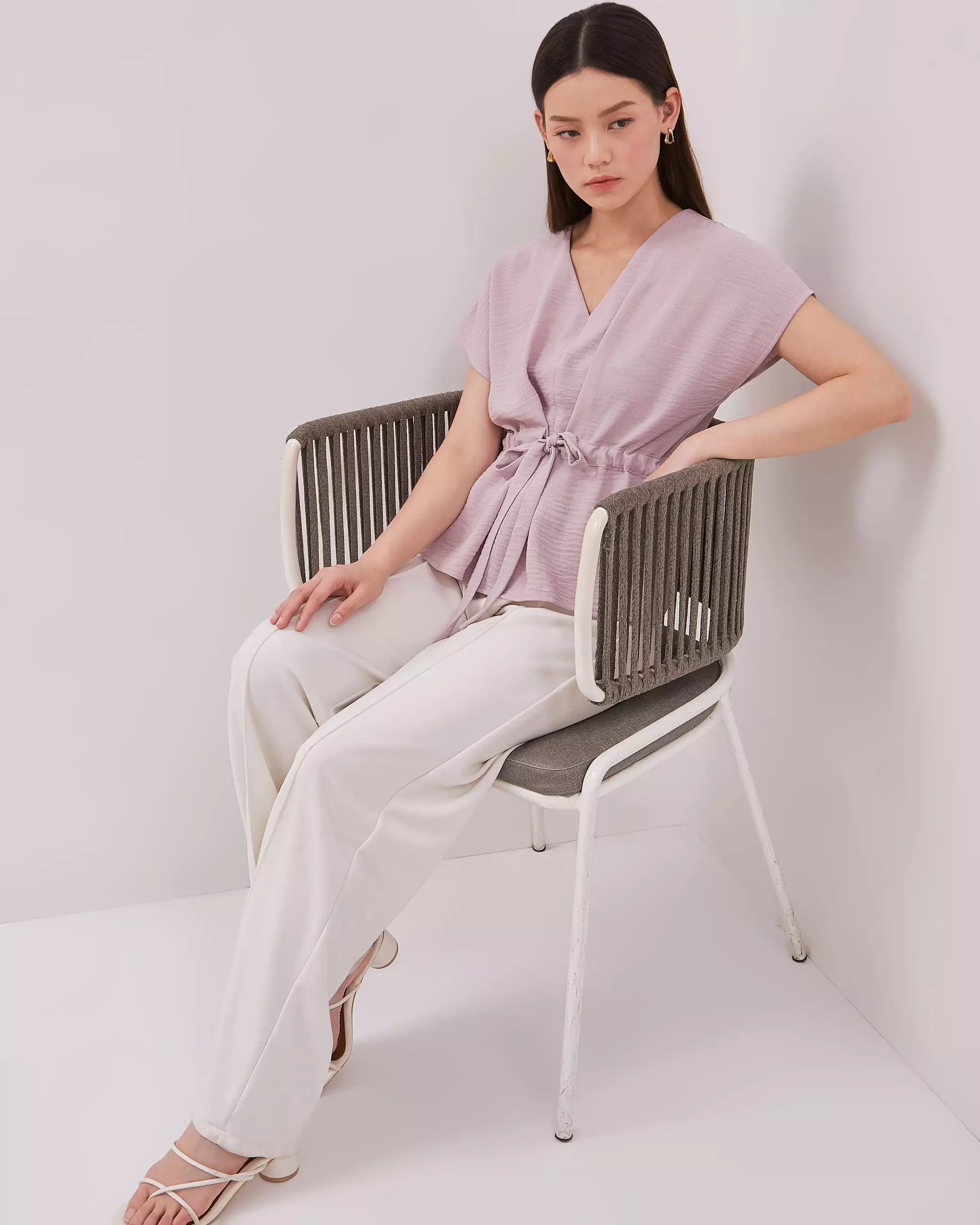 Urban Exchange Silly Pink Blouse / Atasan Blouse Lengan Pendek Warna Pink