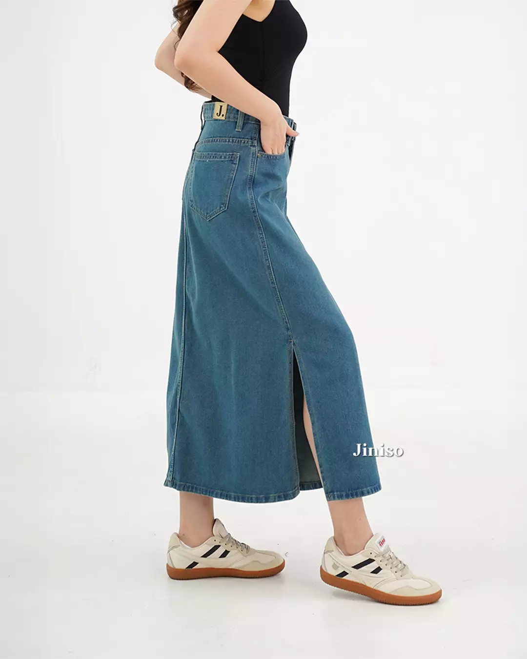 Highwaist Rok Slit Jeans Panjang 992 SEVENTY