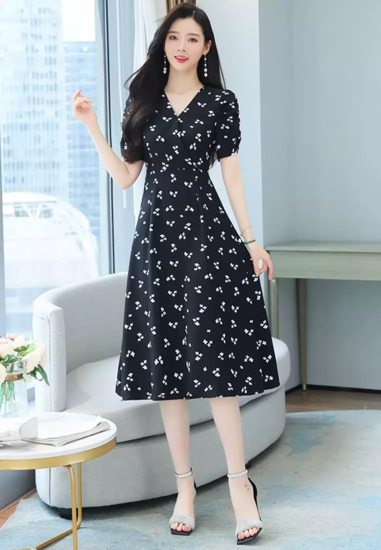 Women's floral print dresses top
