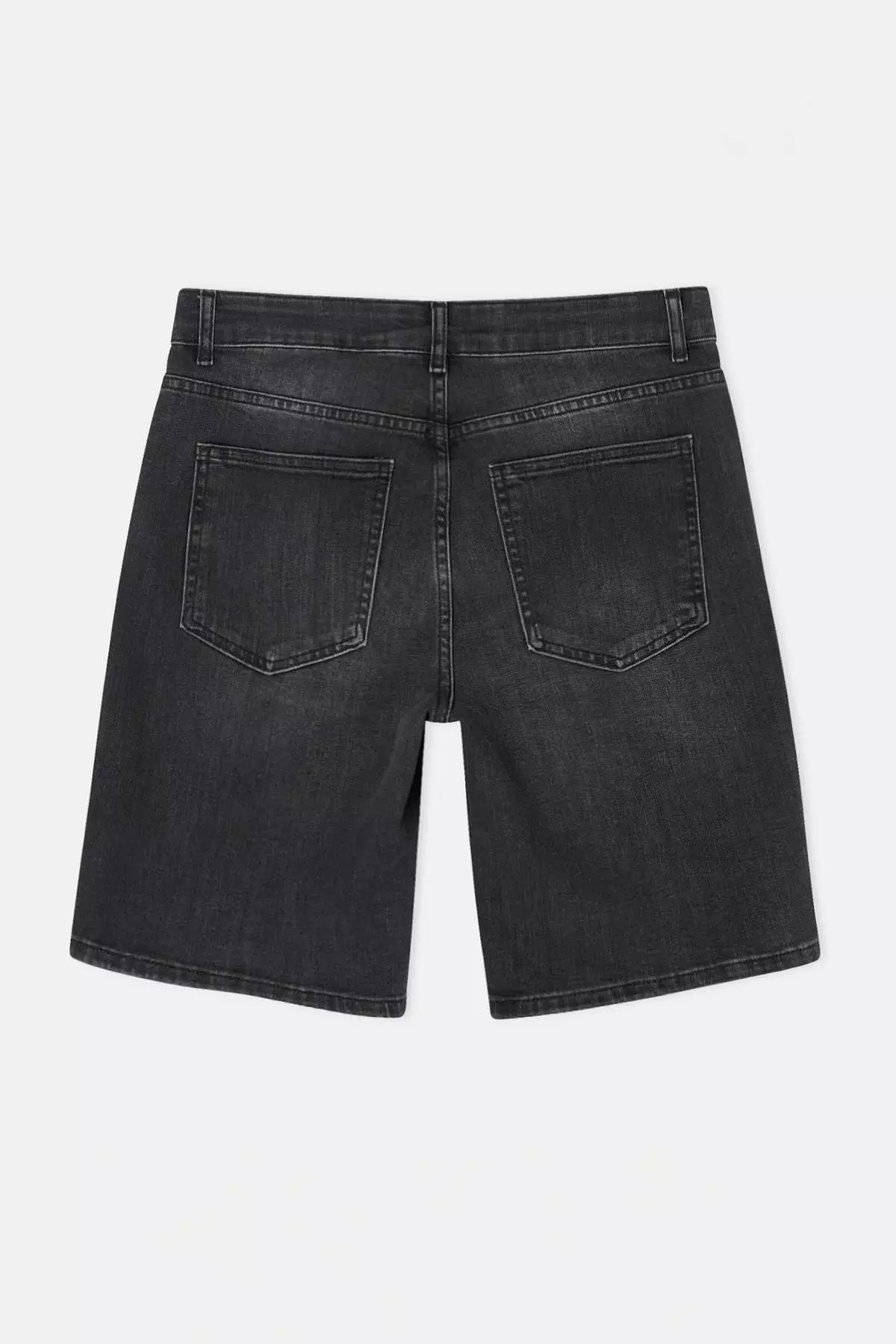 Black Regular Fit Pipe Leg Flexible Men'S Denim Shorts & Bermuda Tmnss26Sr00033