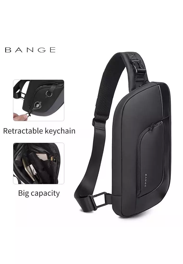 Bange BG7312 Tas Selempang Sling Bag Pria - BLACK