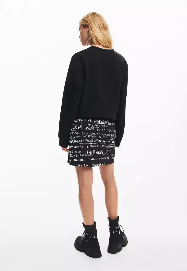 Desigual Woman Phrase print miniskirt.