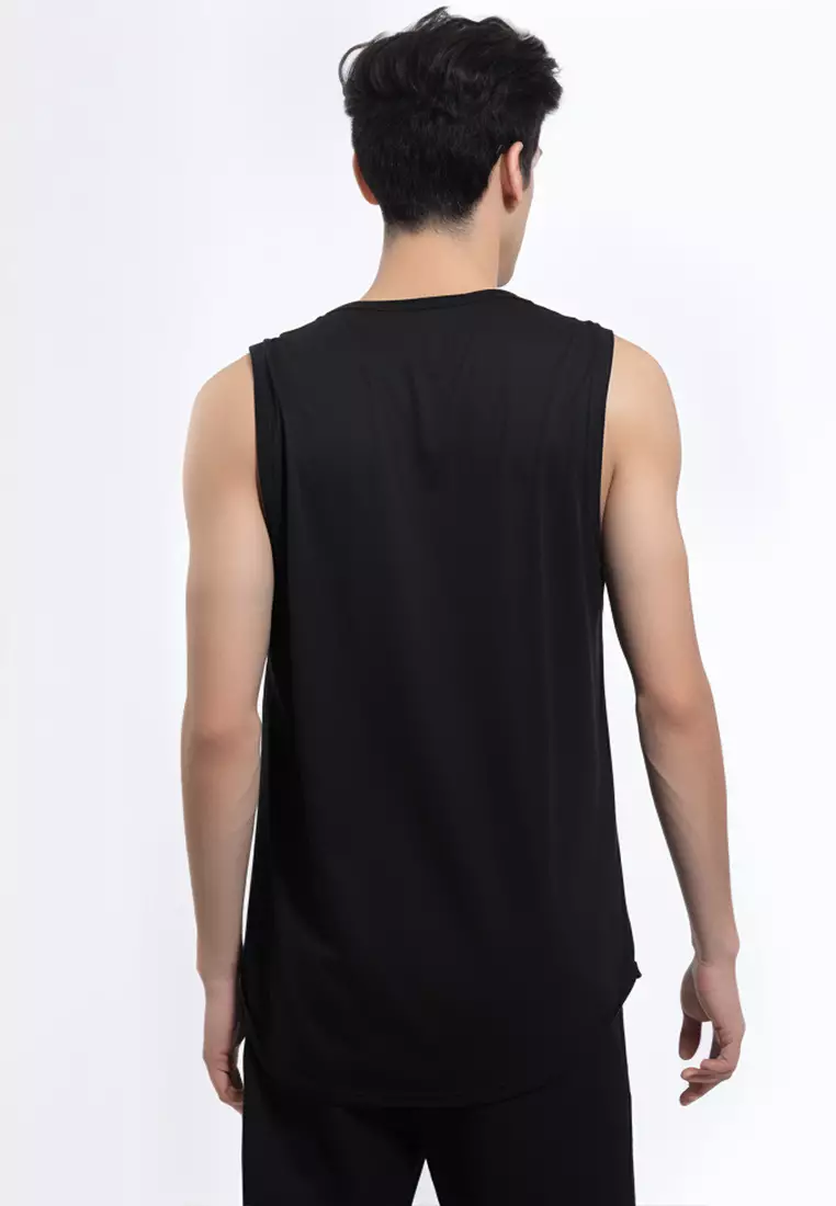 MTH92 Kaos Kutung Pria Casual Hkr Osaka  Logo Hitam