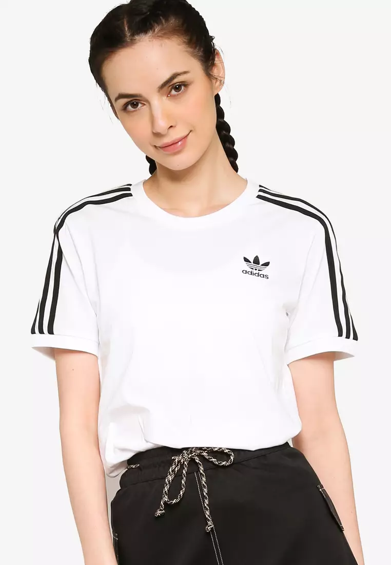 Womens adidas 3 stripe t shirt outlet