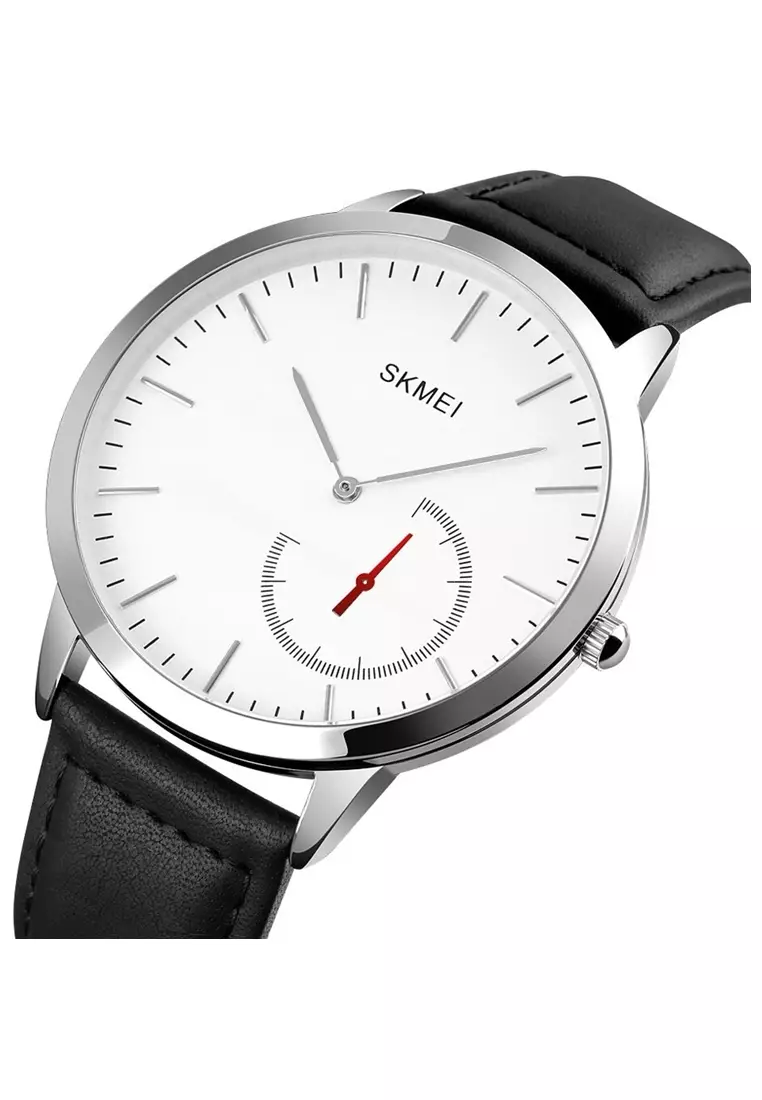 Jam Tangan Analog Pria Waterproof Strap Tali Material PU Leather IK67 ORIGINAL