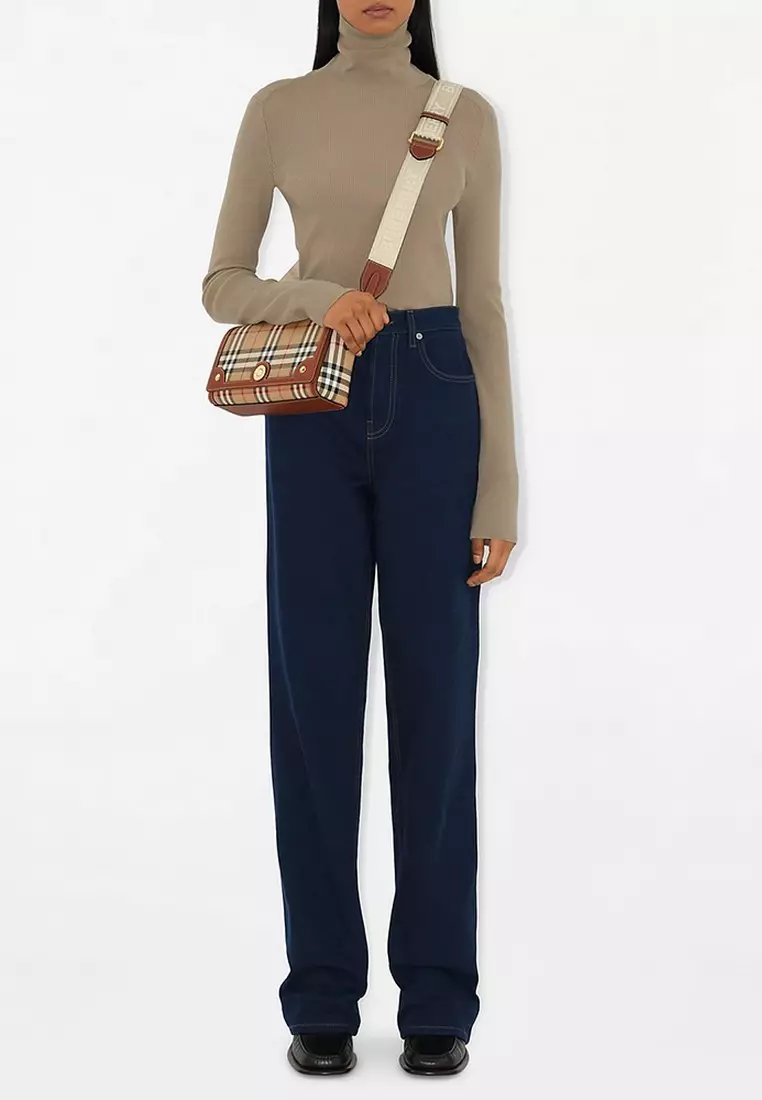 Top Handle Note Crossbody Bag in Briar Brown