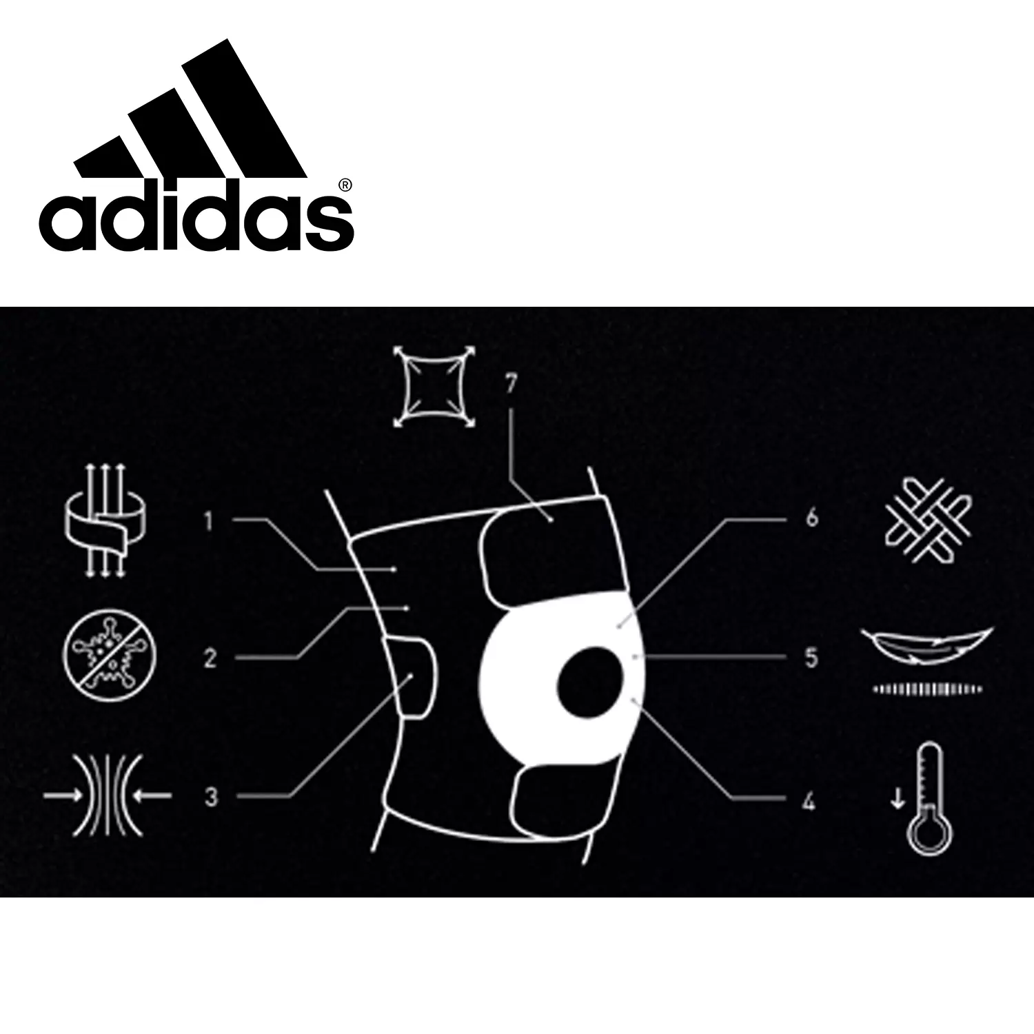 Knee Support / Dekker Pelindung Lutut Adidas Wucht P3