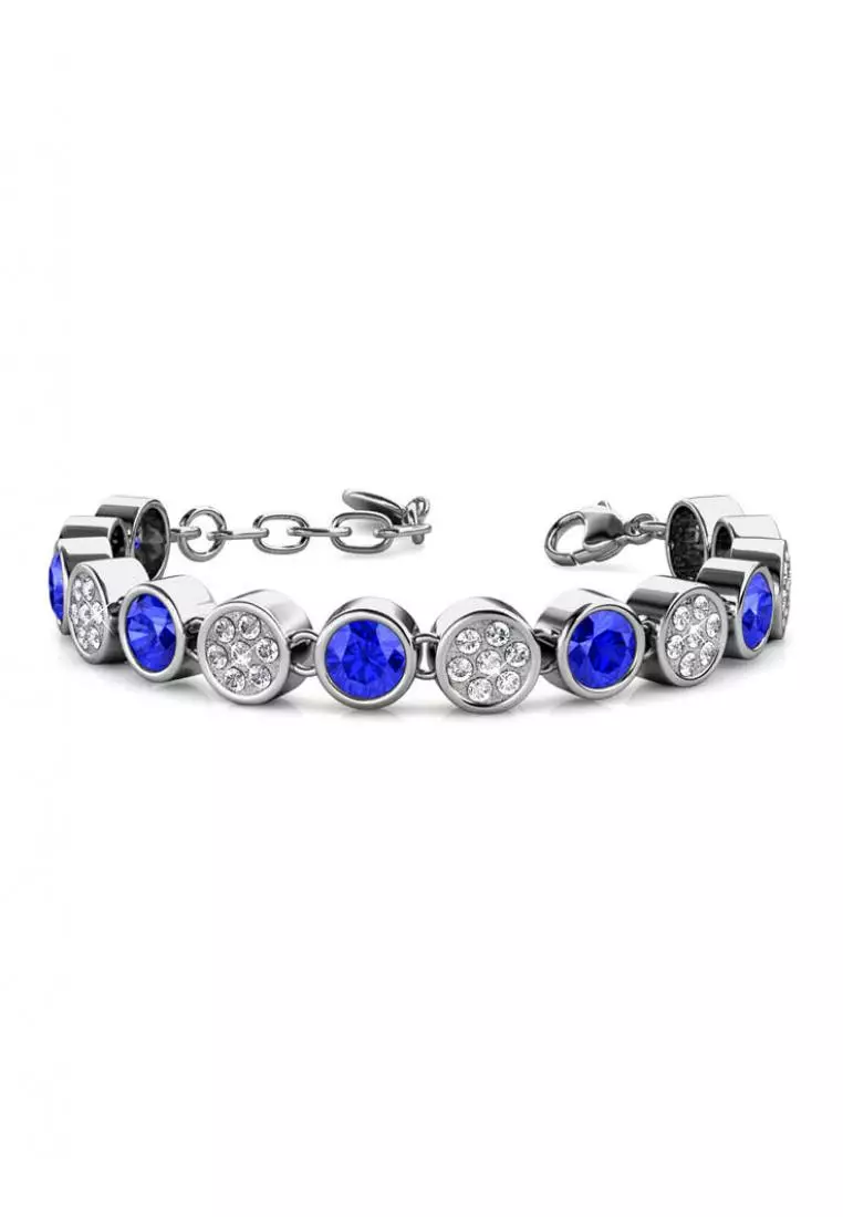 Myriad Birth Stone Bracelet September Sapphire - Gelang Crystal Swarovski by Her Jewellery