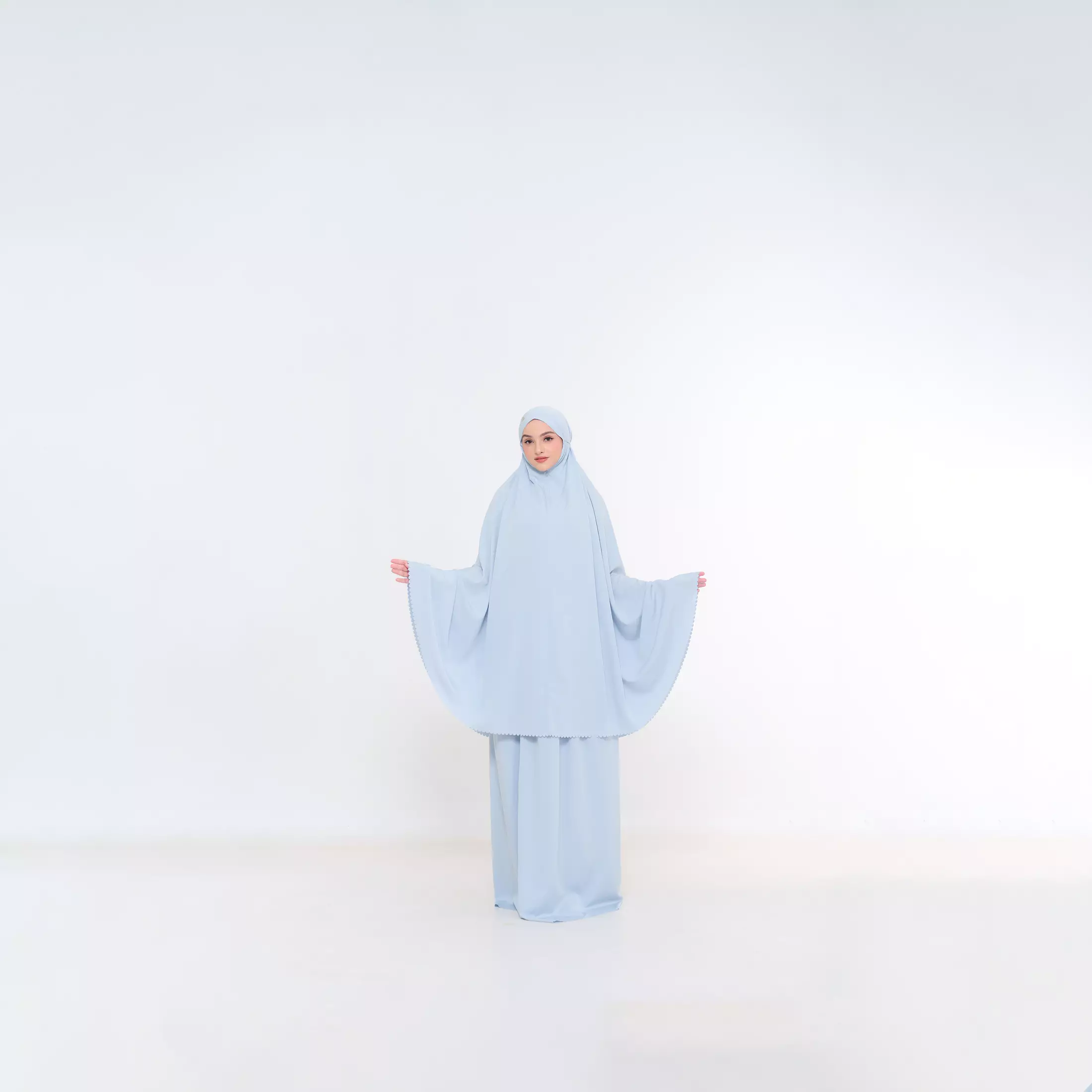 MFMW Marfa Mukena Dewasa 2in1 - Soft Blue - Soft Poly