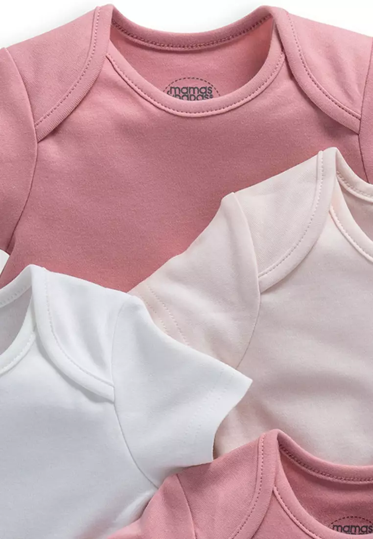 Welcome to the World Pink Short Sleeved Baby Bodysuit Multipack - Set of 5