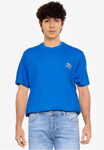 Guess blue Regular Fit Front Logo T-Shirt F218BAA71C291DGS_1